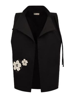 TOSHIE Blouse Sashiko Black