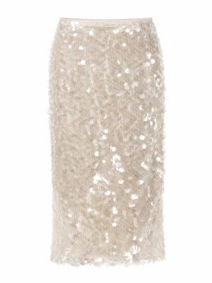 Deuniq Ivory/Cream Midi Skirt