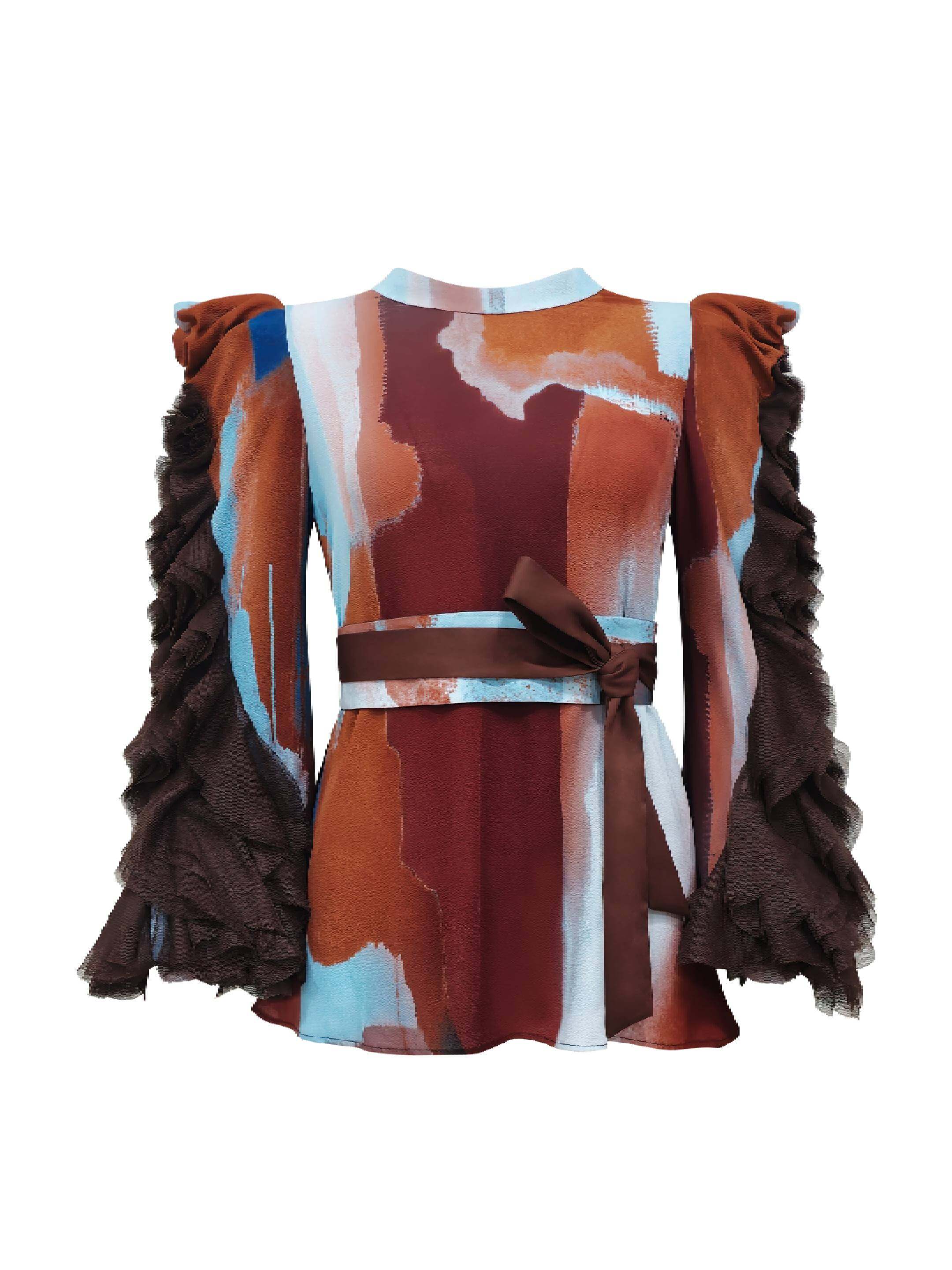 2madison Avenue Bonita AP Brown New Agnes With Long Tulle