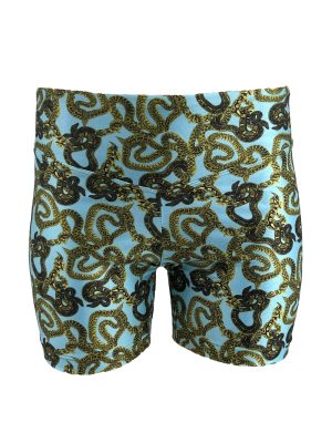 MONZLAPUR SS23 - Snake Biker Shorts - Blue