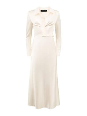 ANA MALIK White Work Dress