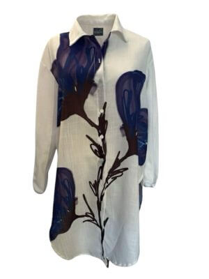 MundoE&E White Maxi Blouse With Flowers