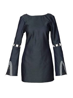 Back Bone Society Blue Casual Dress