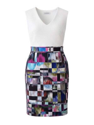 MundoE&E Geometric Print Cocktail Dress