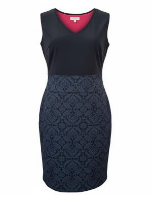 MundoE&E Blue And Fuchia Reversible Work Dress