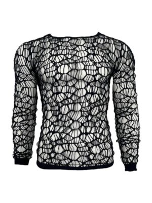 MONZLAPUR Licorice Mesh Top Unisex