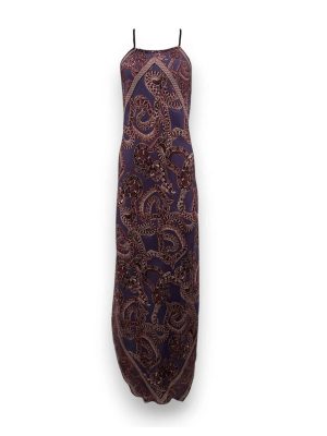 MONZLAPUR Scarf Dress Maxi - Vino x Purple