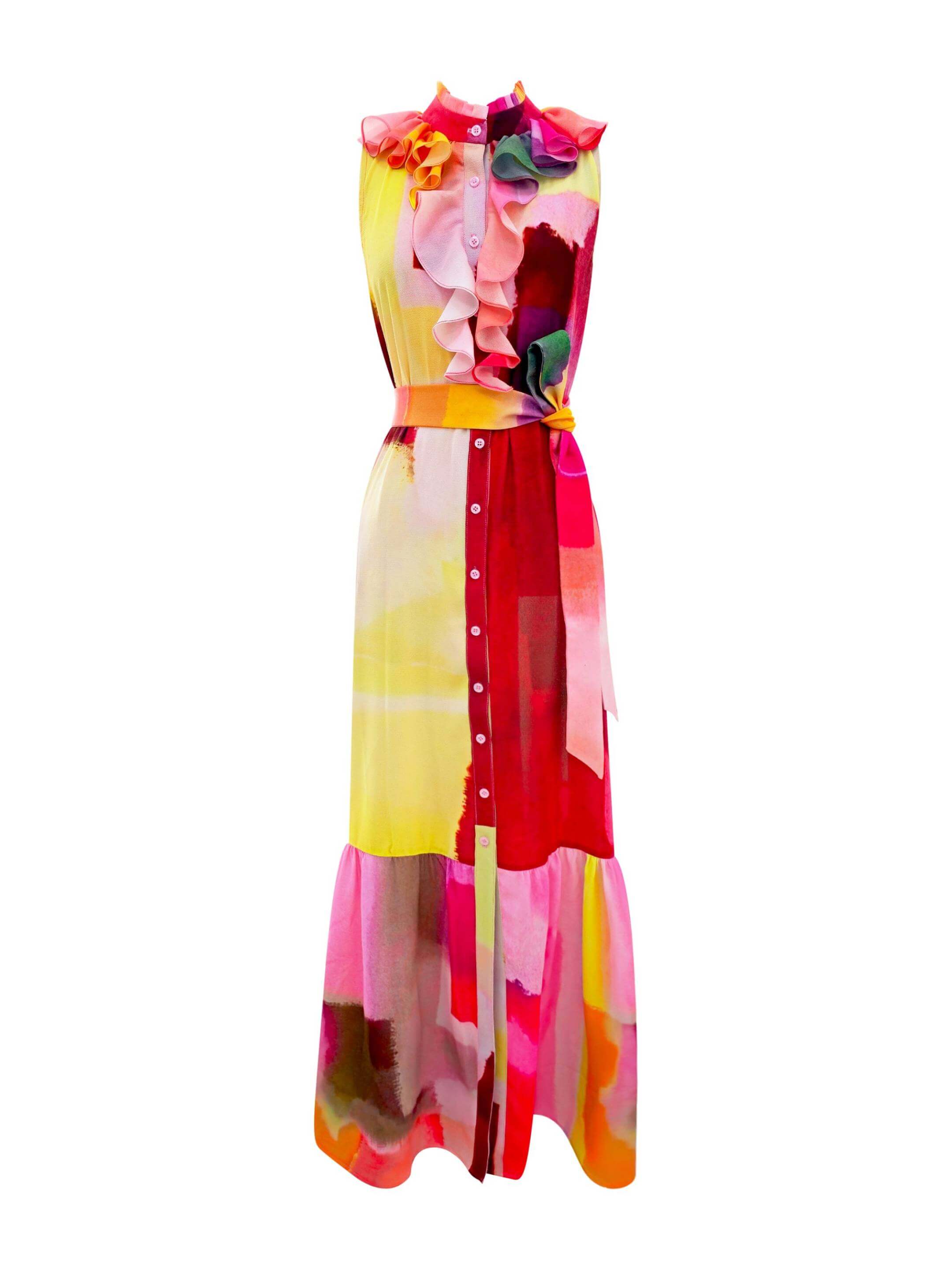 2madison Avenue Bonita AP Pink Romantic Dress Slevelees