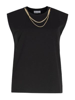 Circular Path Black T Shirt Top