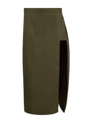 Alberto Miceli Green Knee Length Skirt