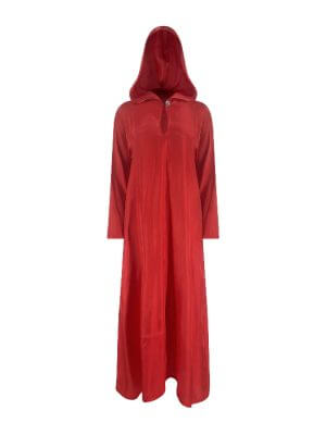 BettyVonChic Glitterati Hooded Gown-Red Satin