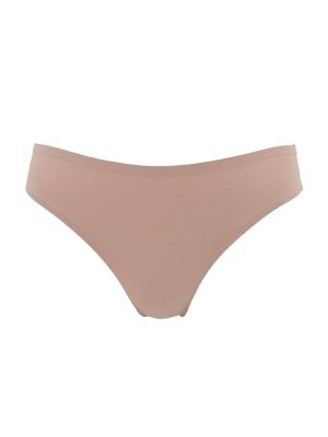 Bradelis New York Tan/Beige G String And Thong Underwear