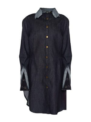 Back Bone Society Blue Casual Dress