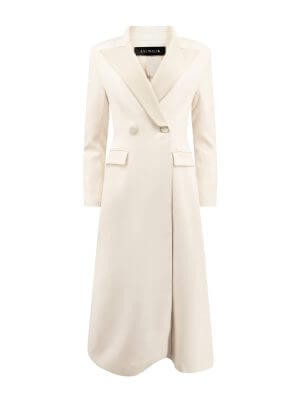 ANA MALIK White Double Breasted Coat/Outerwear