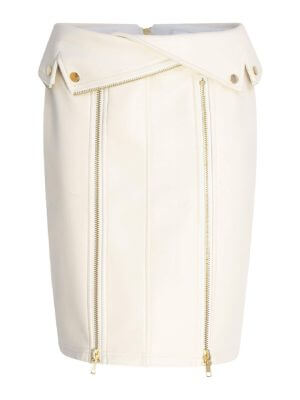 Circular Path Ivory/Cream Knee Length Skirt