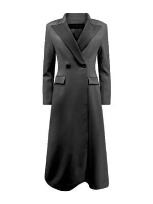 ANA MALIK Black Double Breasted Coat/Outerwear
