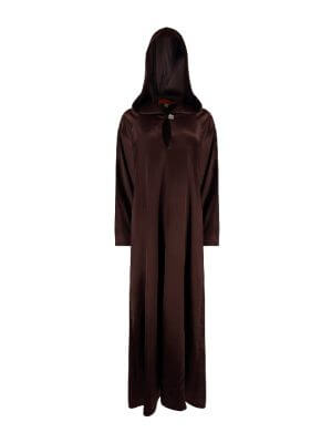 BettyVonChic Glitterati Hooded Gown in Brown Satin