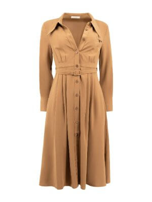ANA MALIK Brown Knee Length Dress