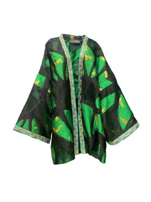 Bobo Marché Kimono Jacket - Emerald Baroque