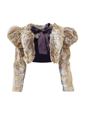 2madison Avenue Central Park Brown Bolero In Fur