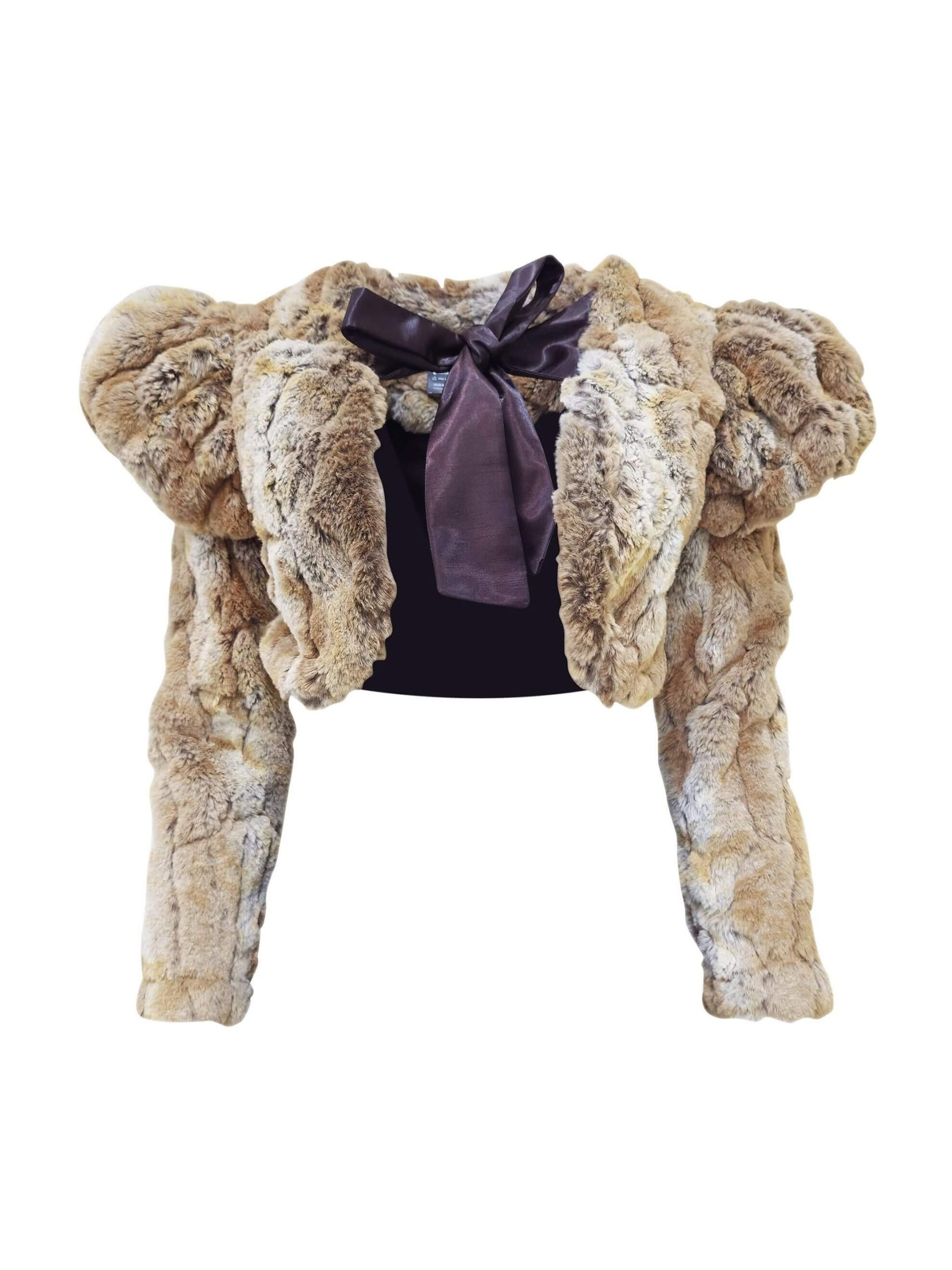2madison Avenue Central Park Brown Bolero In Fur