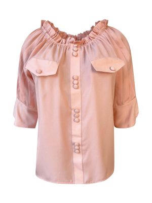 ERUM JAMAL PEACH PINK TOP