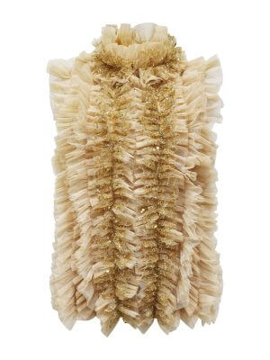 2madison Avenue Destiny Ruffle Beige Tulle Vest