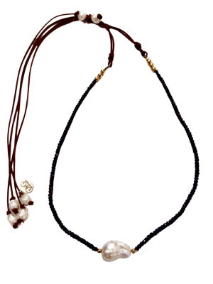 MOODY GRAY Blue Sapphire Necklace