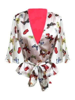 HOUSE OF GILLIAN MARIE COUTURE Multi-Color Blouse Top