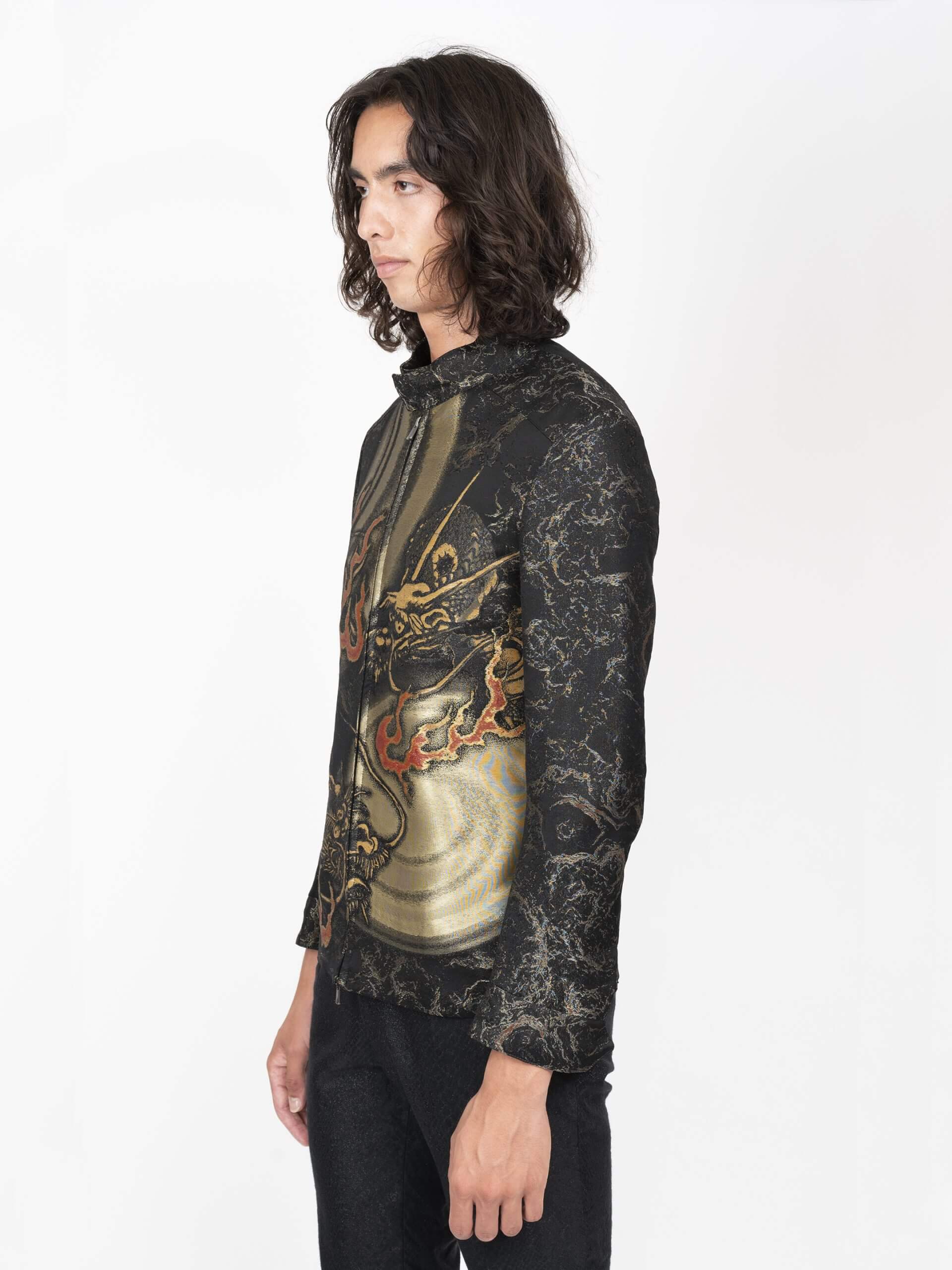 HIROMI ASAI, Gold Twins Dragon Silk Jacket - Image 4