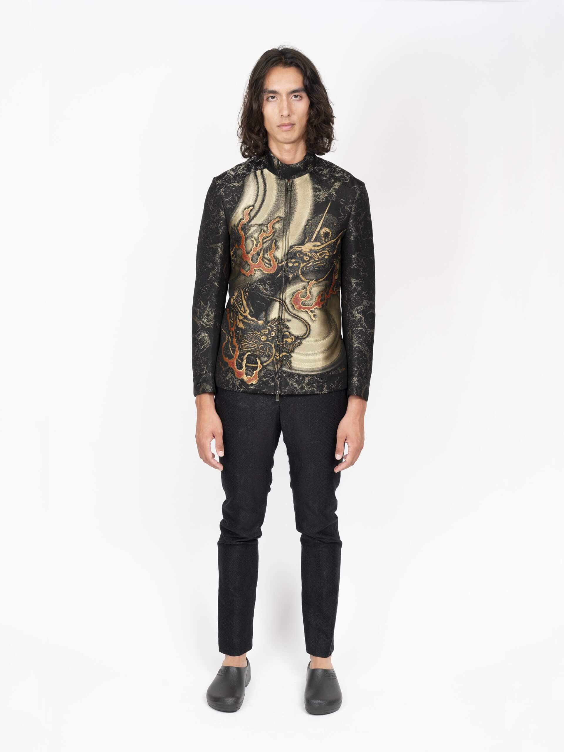 HIROMI ASAI, Gold Twins Dragon Silk Jacket - Image 5