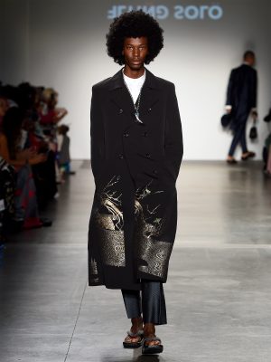 HIROMI ASAI Black Long Coat/Outerwear