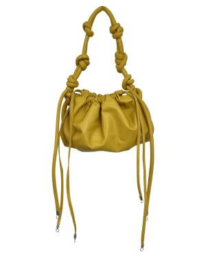 Katie La Res Mini Ikebana in Yellow Lambskin Leather