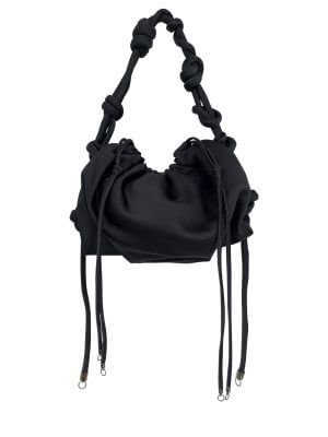 Katie La Res Mini Ikebana Bag in Black Satin