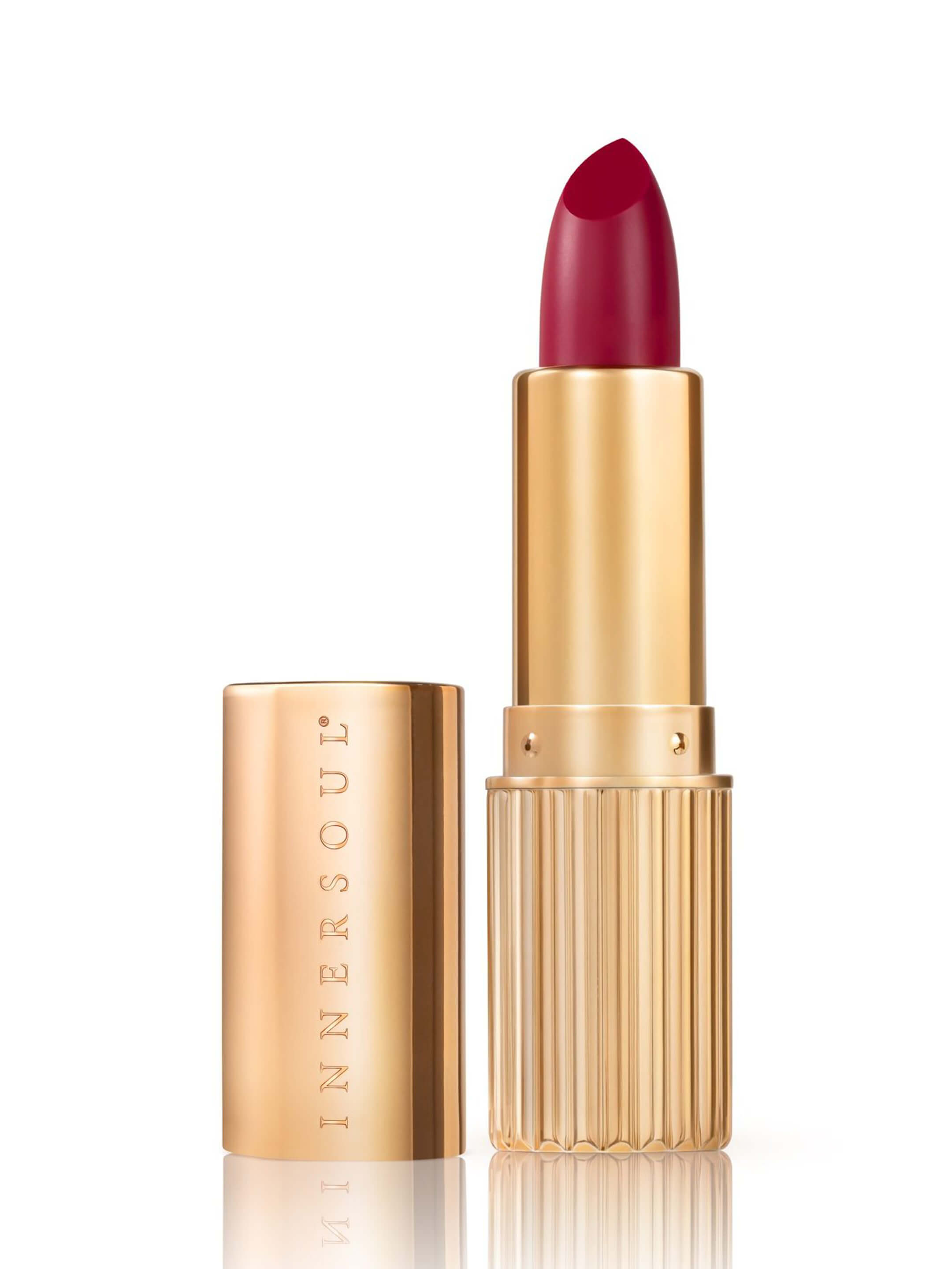 INNERSOUL Red Satin Matte Lipstick Lipstick Long-Wearing Full Matte Normal Stick Lip Makeup (Copy)
