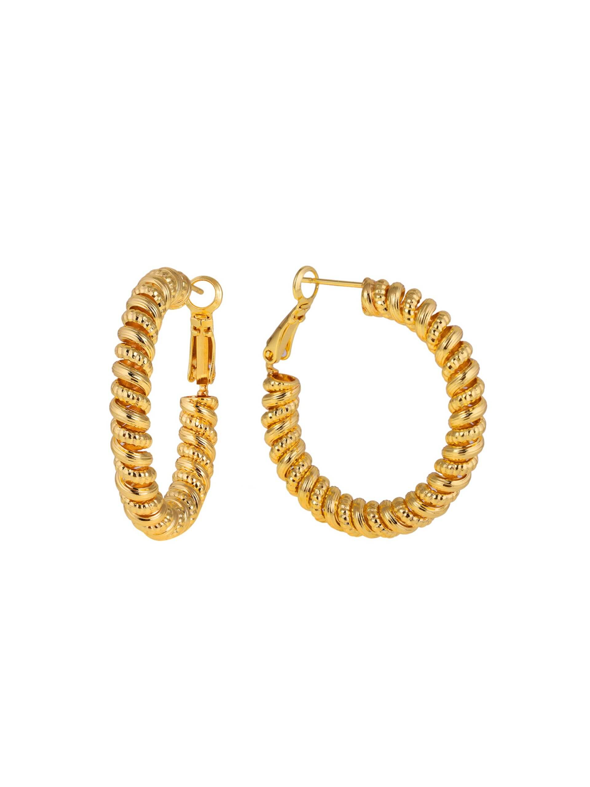 Jewellery Bar Spiral Earrings Gold Plated