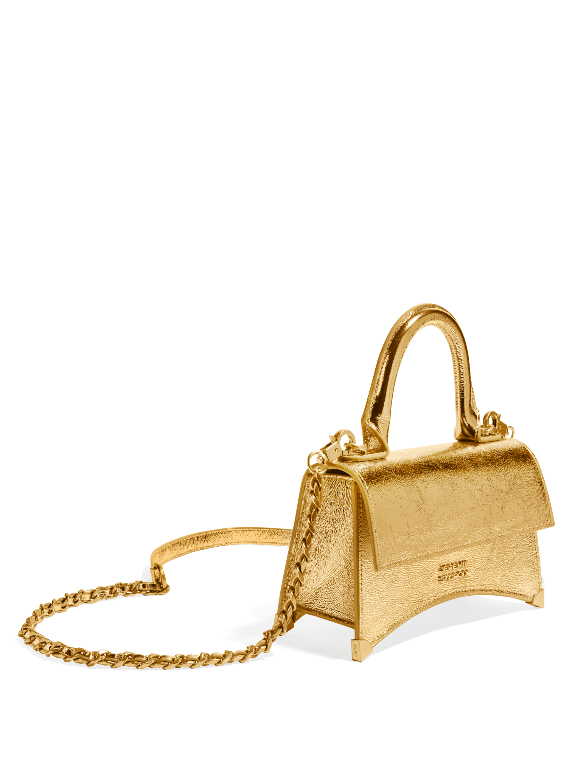 JEREMIE ST.CROIX Gold Leather Small Handle – Flying Solo NYC