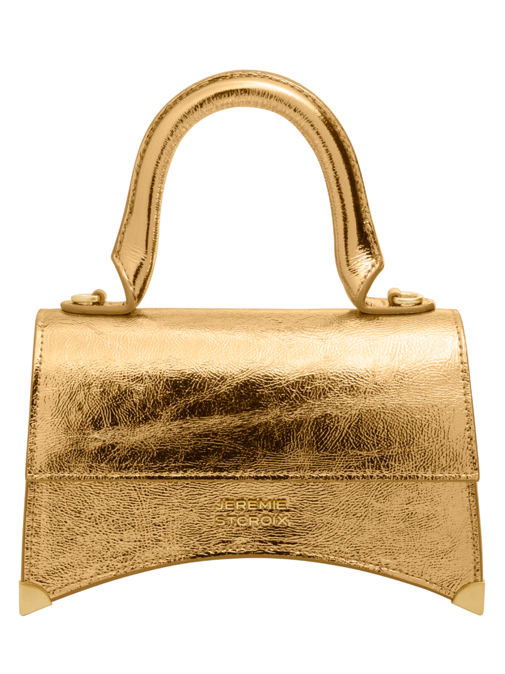 JEREMIE ST.CROIX Gold Leather Small Handle – Flying Solo NYC