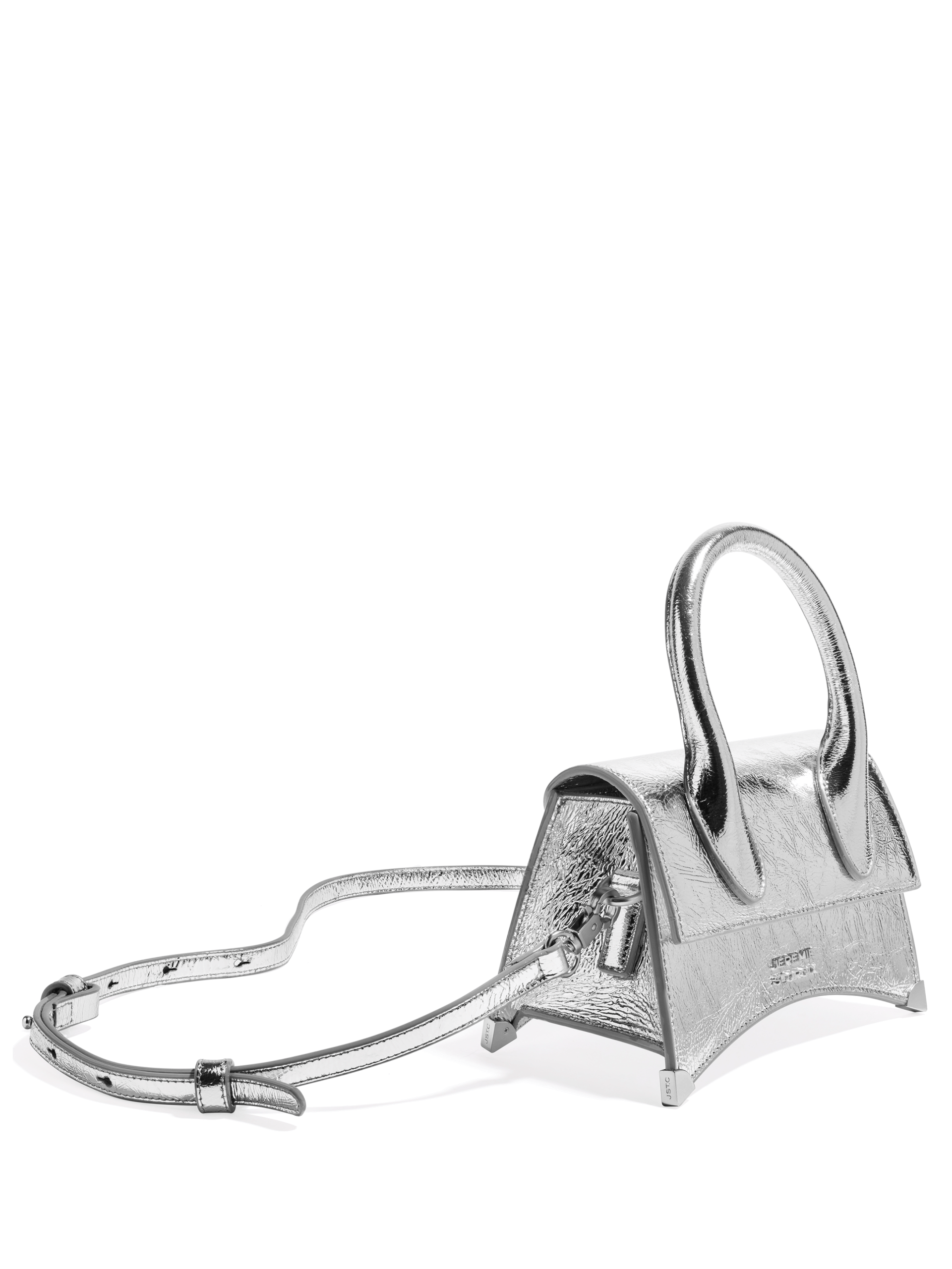 JEREMIE ST.CROIX Silver Leather Small Crossbody – Flying Solo NYC