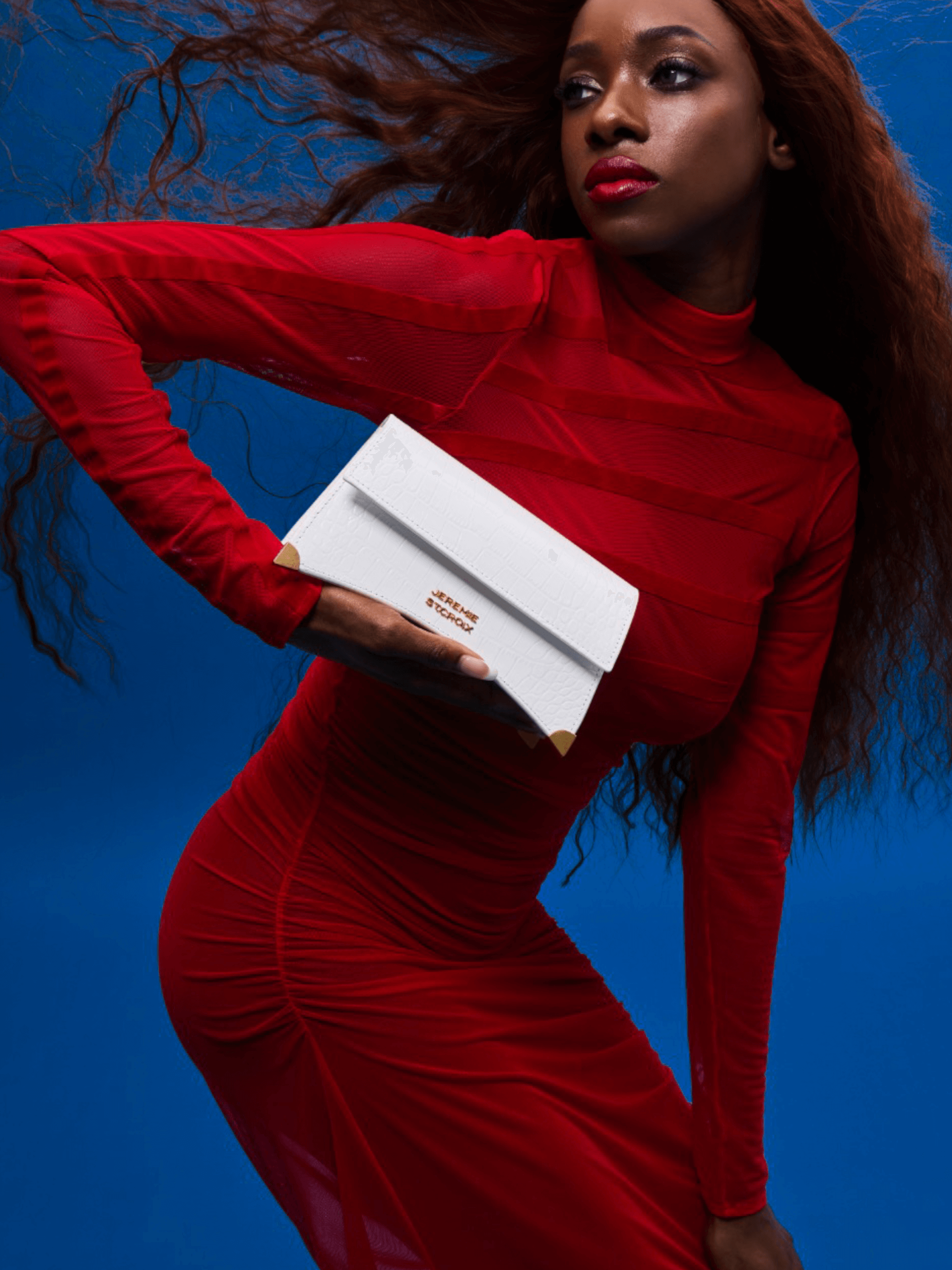 JEREMIE ST.CROIX White Leather Small Clutch - Image 5