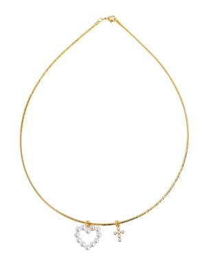 Jewellery Bar Gold Faux Pearl Necklace