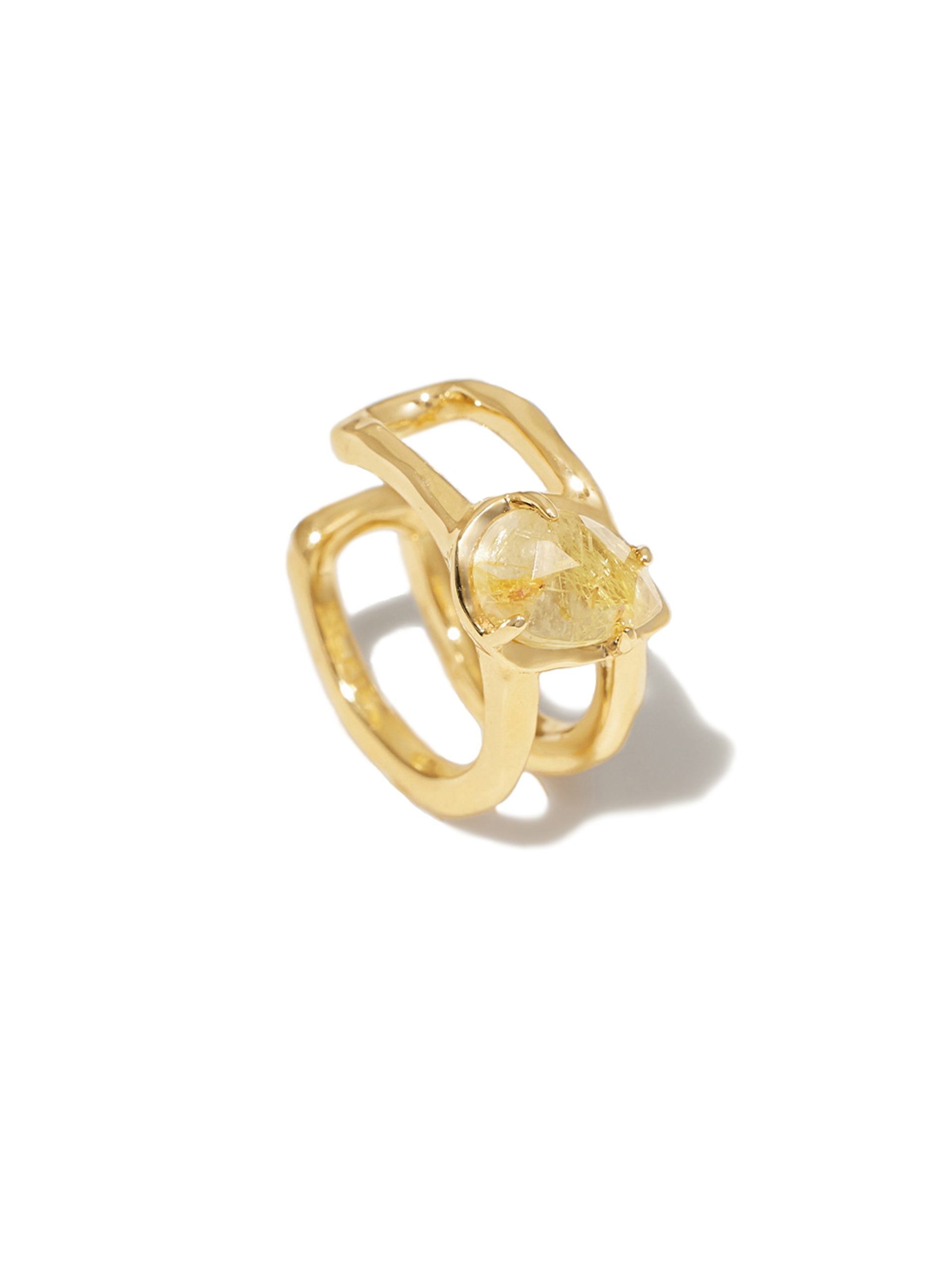 KAKERA Yellow Crystal Ear Cuff