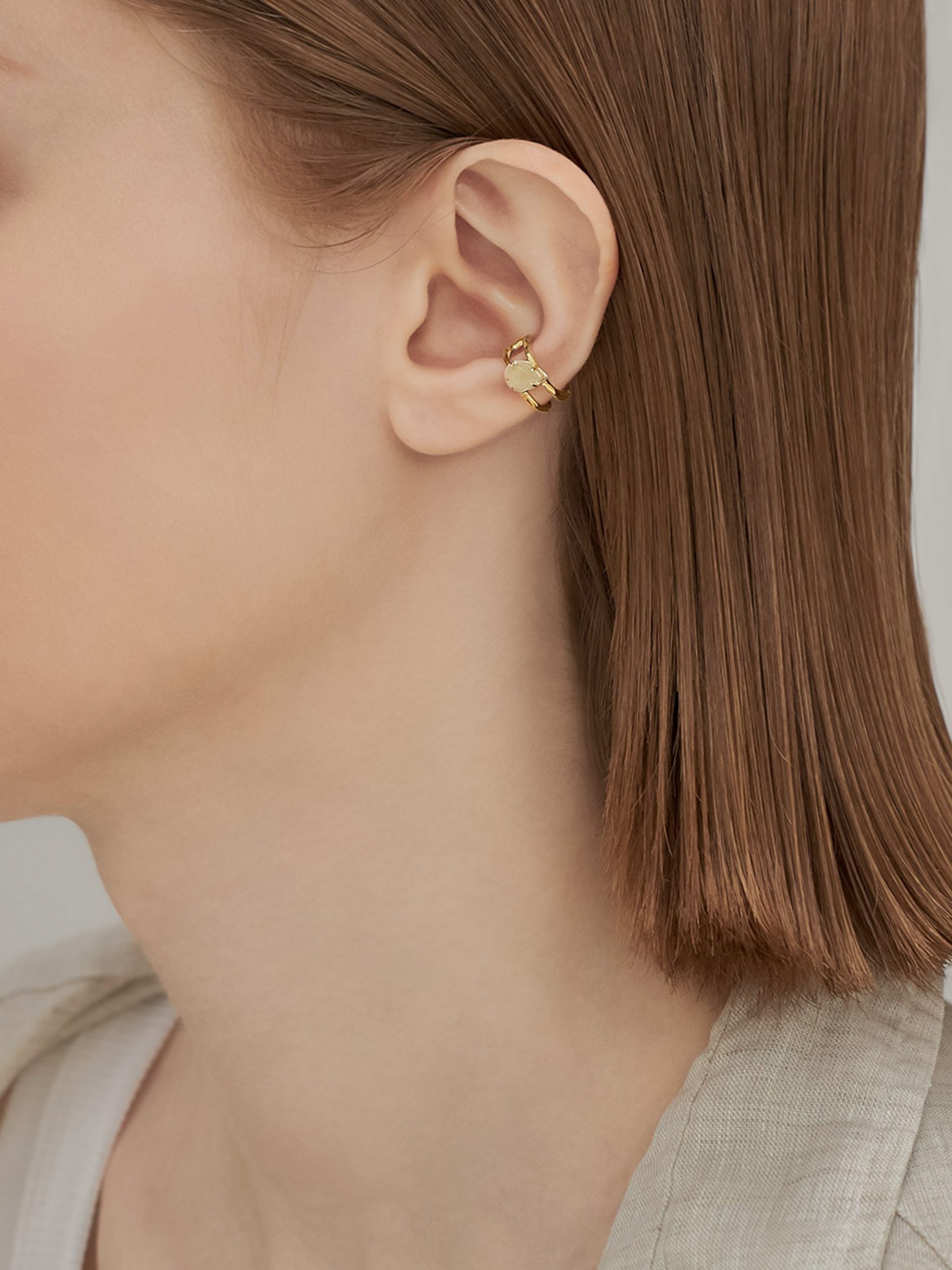 KAKERA Yellow Crystal Ear Cuff - Image 3