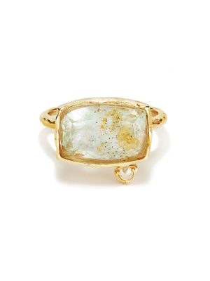 KAKERA Gold Aquamarine Ring