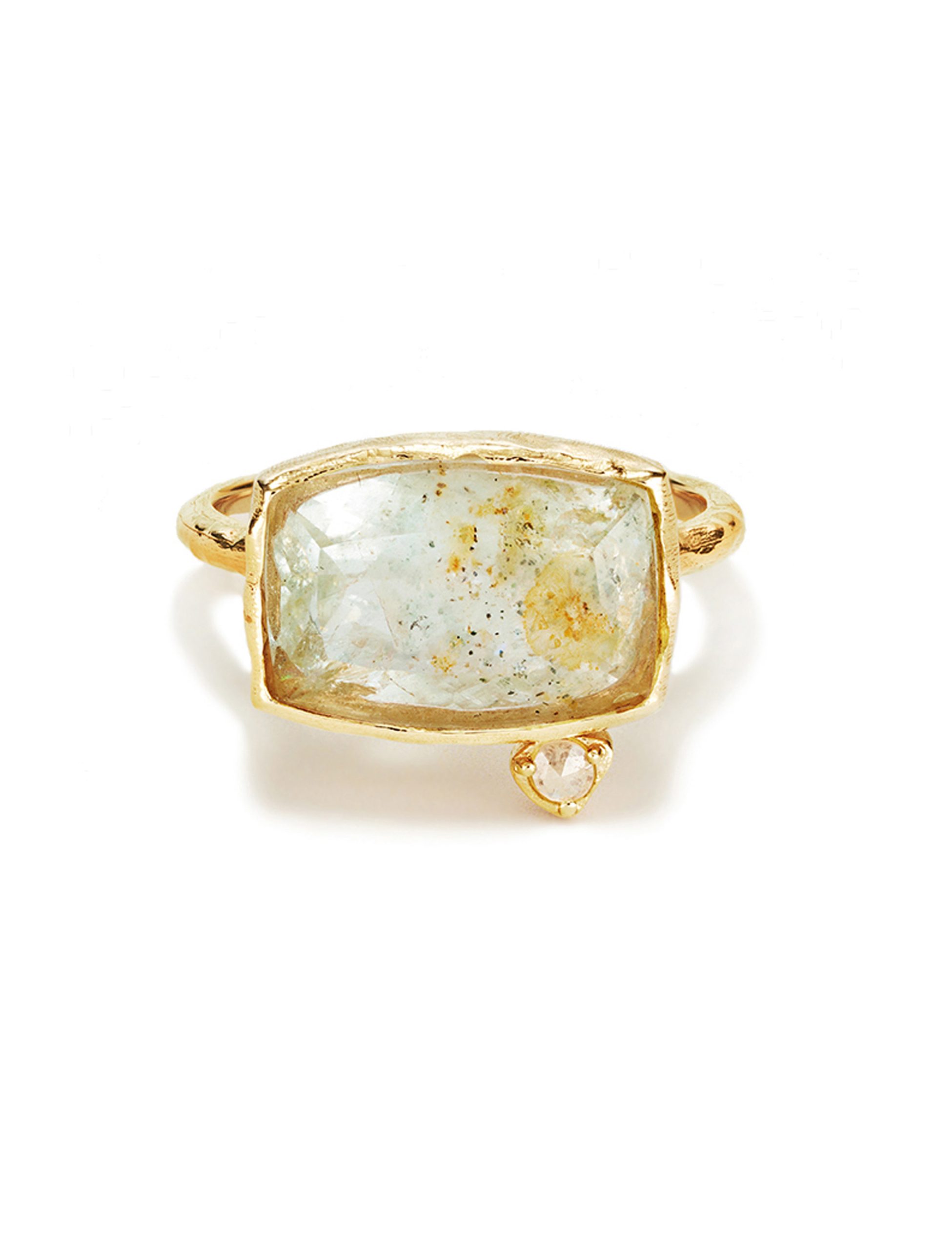 KAKERA Gold Aquamarine Ring