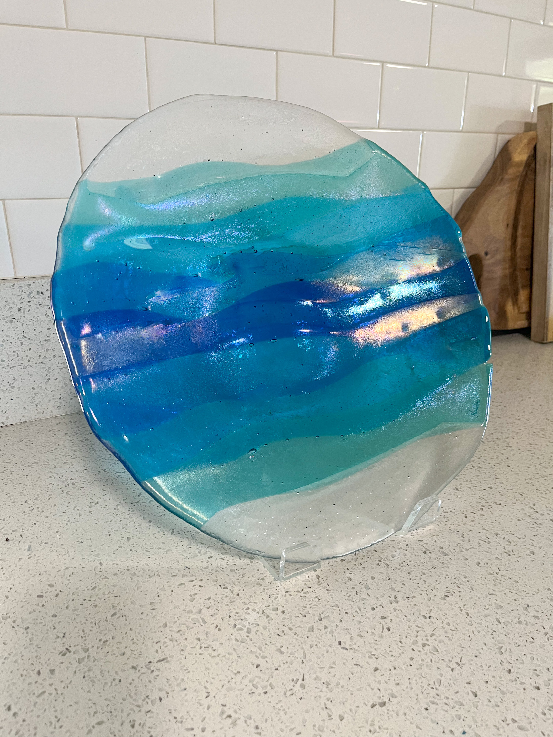 Kendra Schneider Blue Slice Of Ocean Bowl Artwork - Image 2