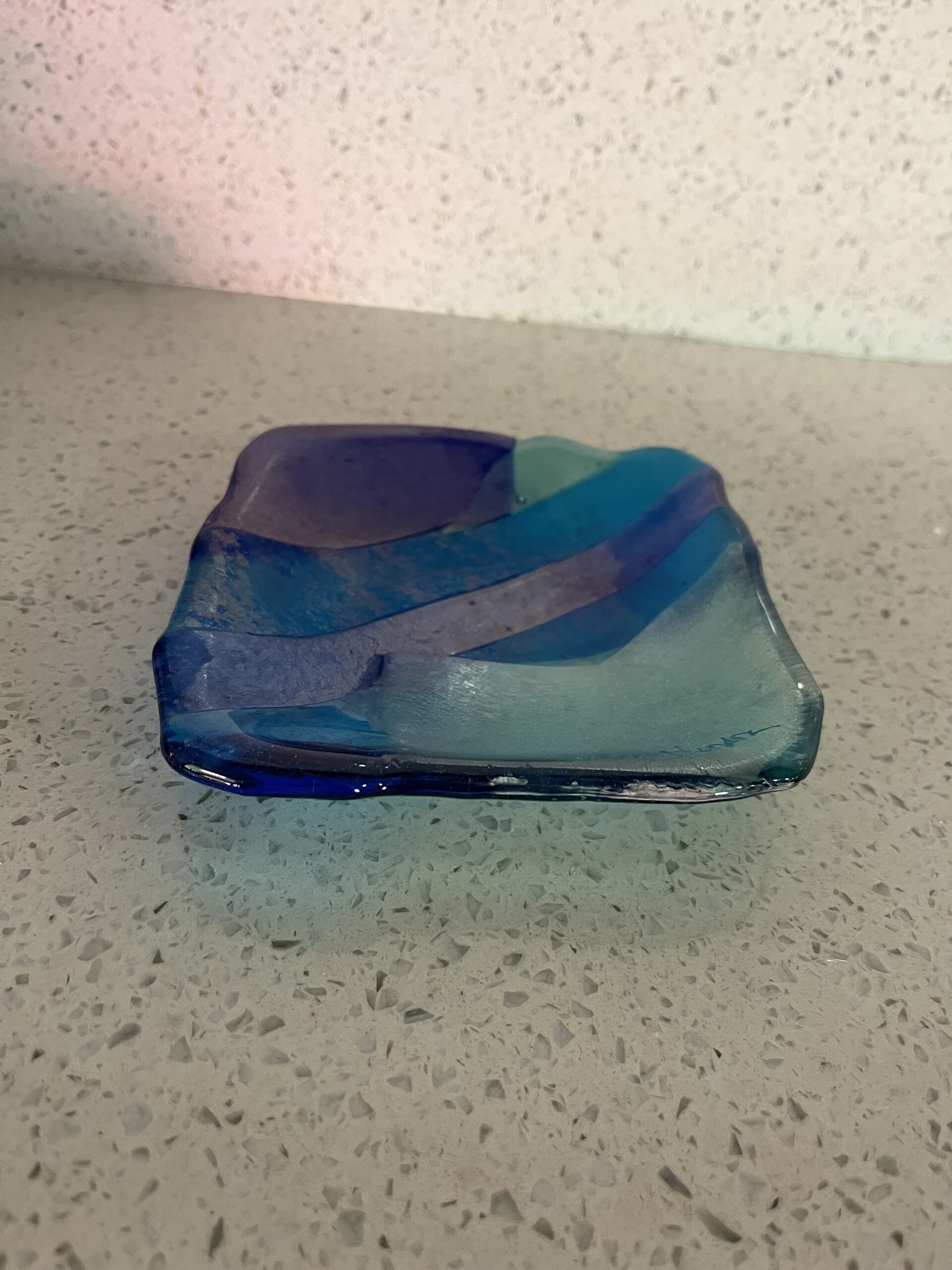 Kendra Schneider Blue Handmade Blue Art Dish Artwork - Image 3