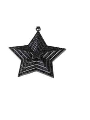 LNB Jewellery Black Star Cubic Zirconia Long Necklace