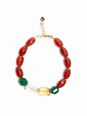 LNB Jewellry Multi-Color Agate Bracelet