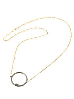 LNB JEWELLERY Green Gold Snake Necklace